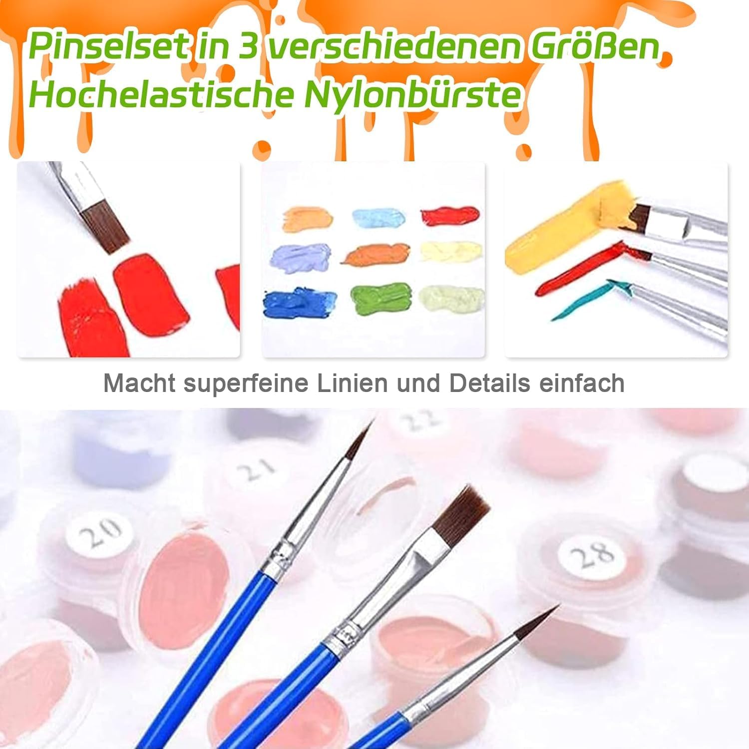 FLAJZ 4 Pack Paint by Numbers Kit for Kids, Animals Paint by Number Kits for Kids Ages 4-8, DIY Color Canvas Painting Animal Acrylic Oil Painting Suitable for Home Decoration 8x8 Inch