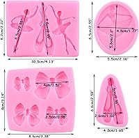 Vista 2 de Moldes de silicona para bailarinas de ballet, molde de fondant, molde de caramelo para decoración de pasteles, decoración de cupcakes, arcilla