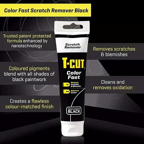Miniatura 2 de T-Cut Removedor de arañazos negro, potenciador de color rápido para el esmalte de cera de coche, 5.3 onzas