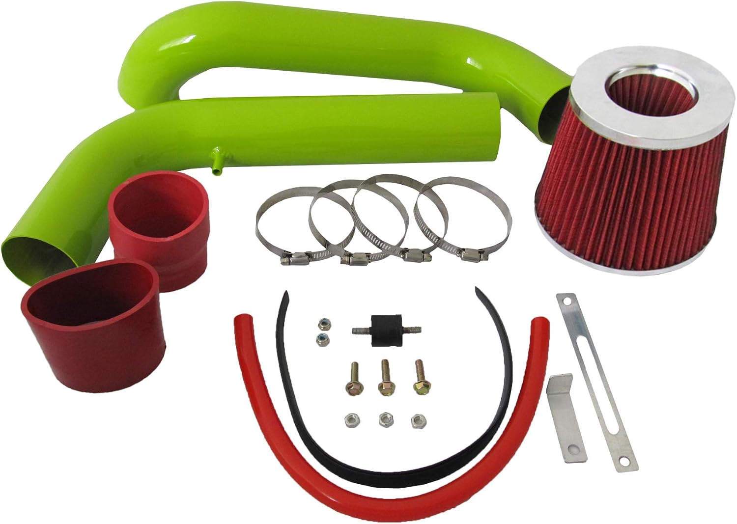 Green Pipe Cold Air Intake Kit & Red Filter Combo Compatible for Acura 94-01 Integra LS/RS/GS
