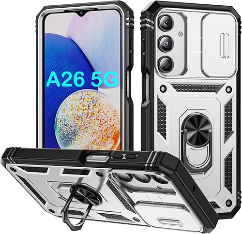 Miniatura 72 de PASNEW Funda para cámara Samsung Galaxy A15 5G, soporte metálico de grado militar, resistente a prueba de golpes, carcasa rígida para Samsung A15