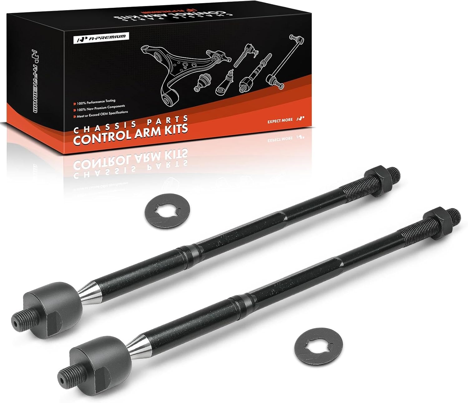 A-Premium 2 x Front Inner Tie Rod Ends, Compatible with Scion xB 2004-2006 & Toyota Echo 2003-2005