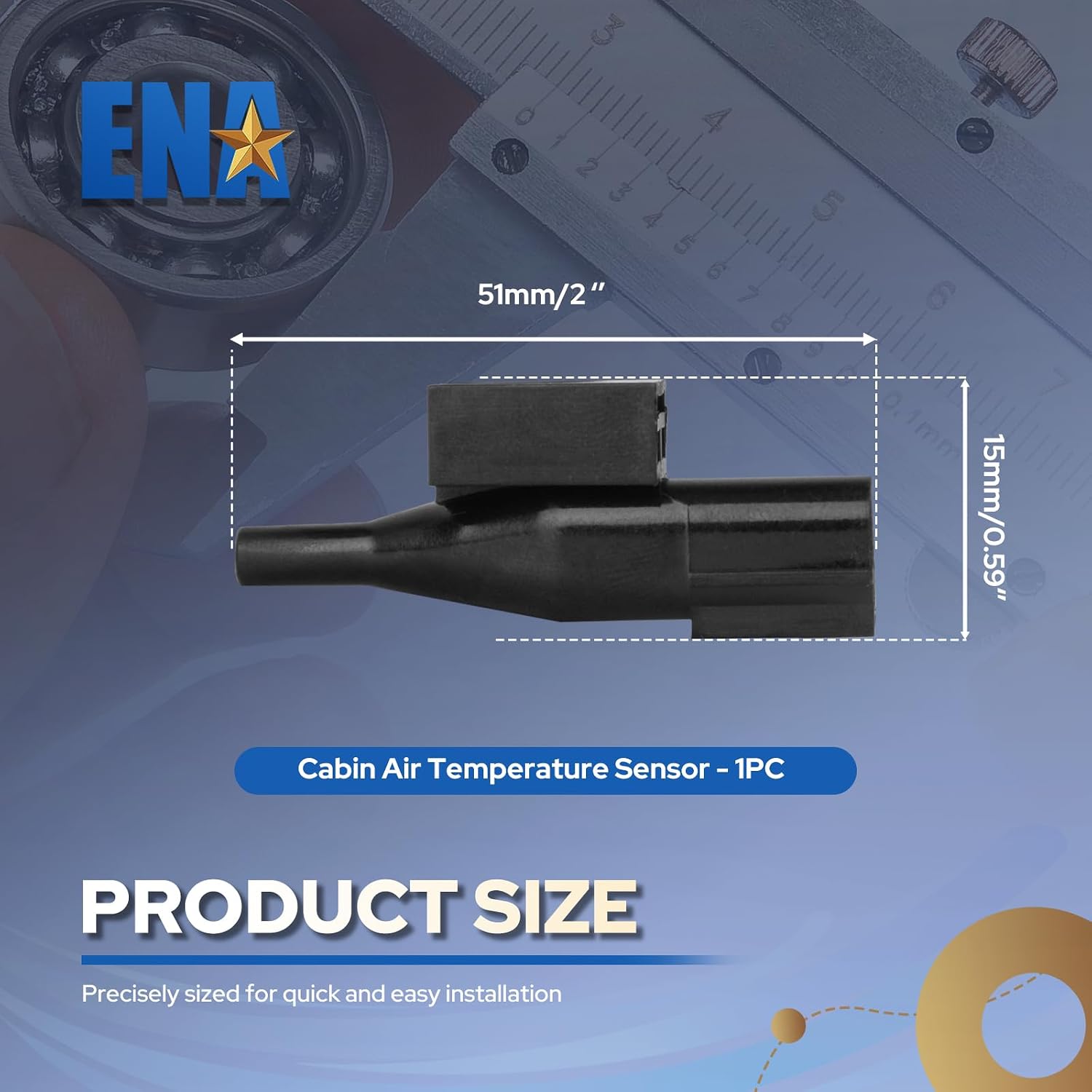 ENA Cabin Air Temperature Sensor Compatible with Honda Acura Civic CRV Ridgeline Fit RDX TLX ILX MDX 1.5L 2.0L 2.4L 3.0L 3.5L l4 V6 2019 2020 2021 2022 2023 Replaces AX360 80525TBAA01