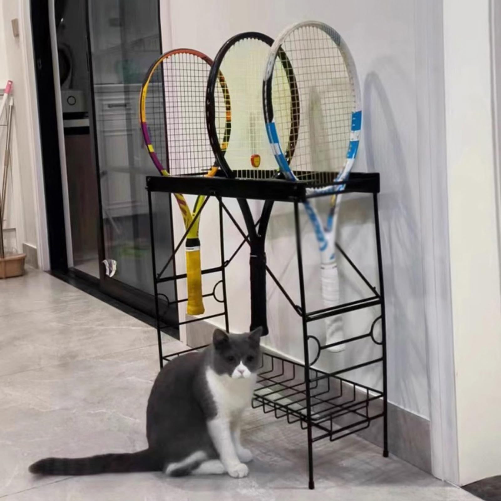 YONEX ラケットラック YONEX ラケットラック Amazon.co.jp: 床置きテニスラケットラック、高