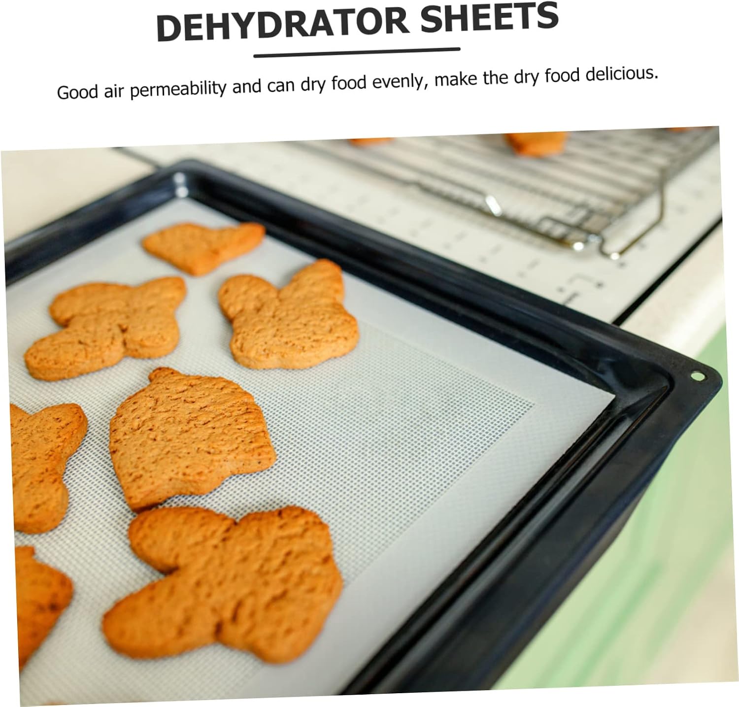 6pcs Silicone Dehydrator Sheets Reusable Non-stick Food Dryer Pads for Fruits Meat Herbs for Dehydrator Trays