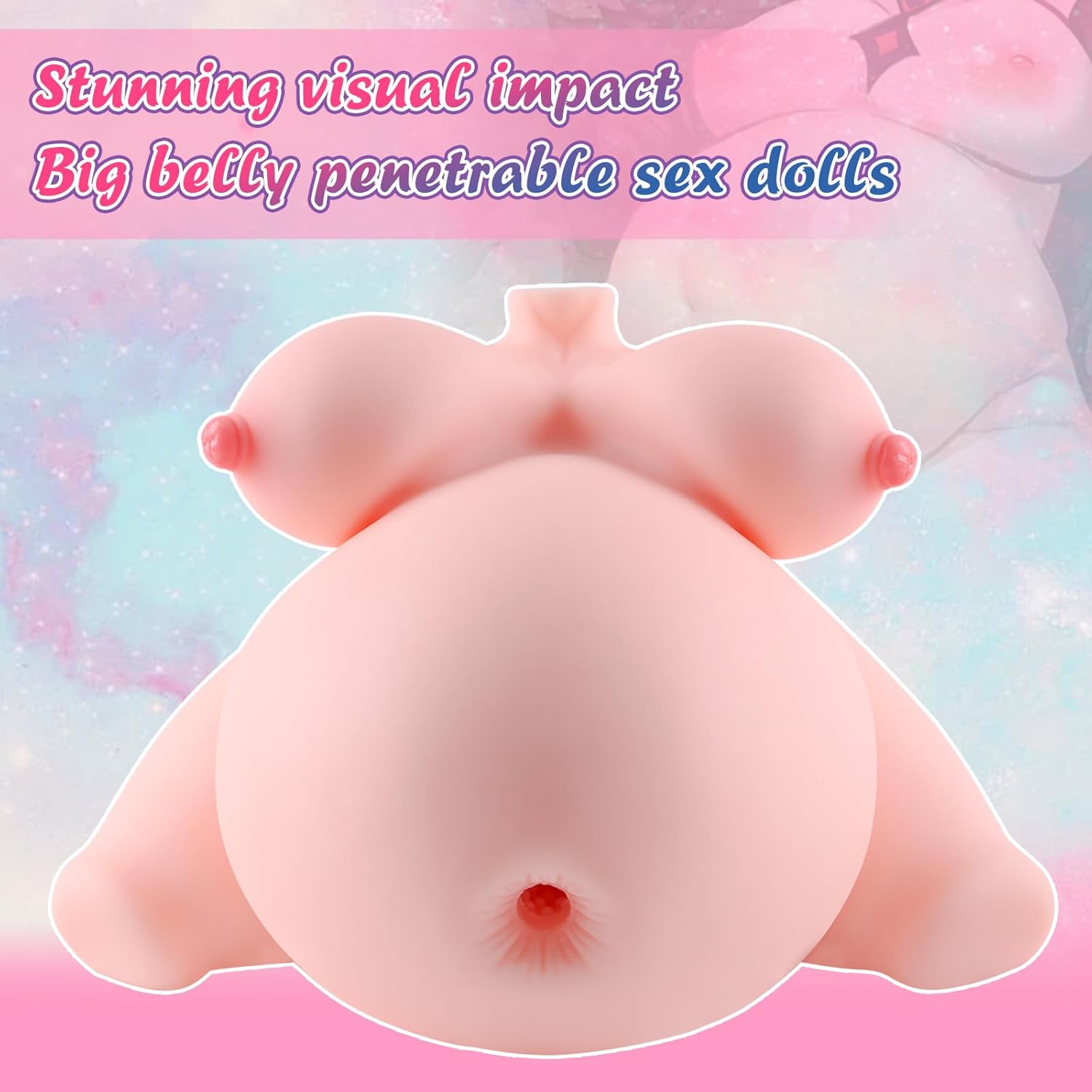 Sex Dolls for Men Pregnant with Female Big Ass Torso Sex Doll Lifelike Adult Male Masturbator Toys with Realistic Vaginal Anal Breast Pussy Pregnant Sex Dolls for Woman, Big Belly