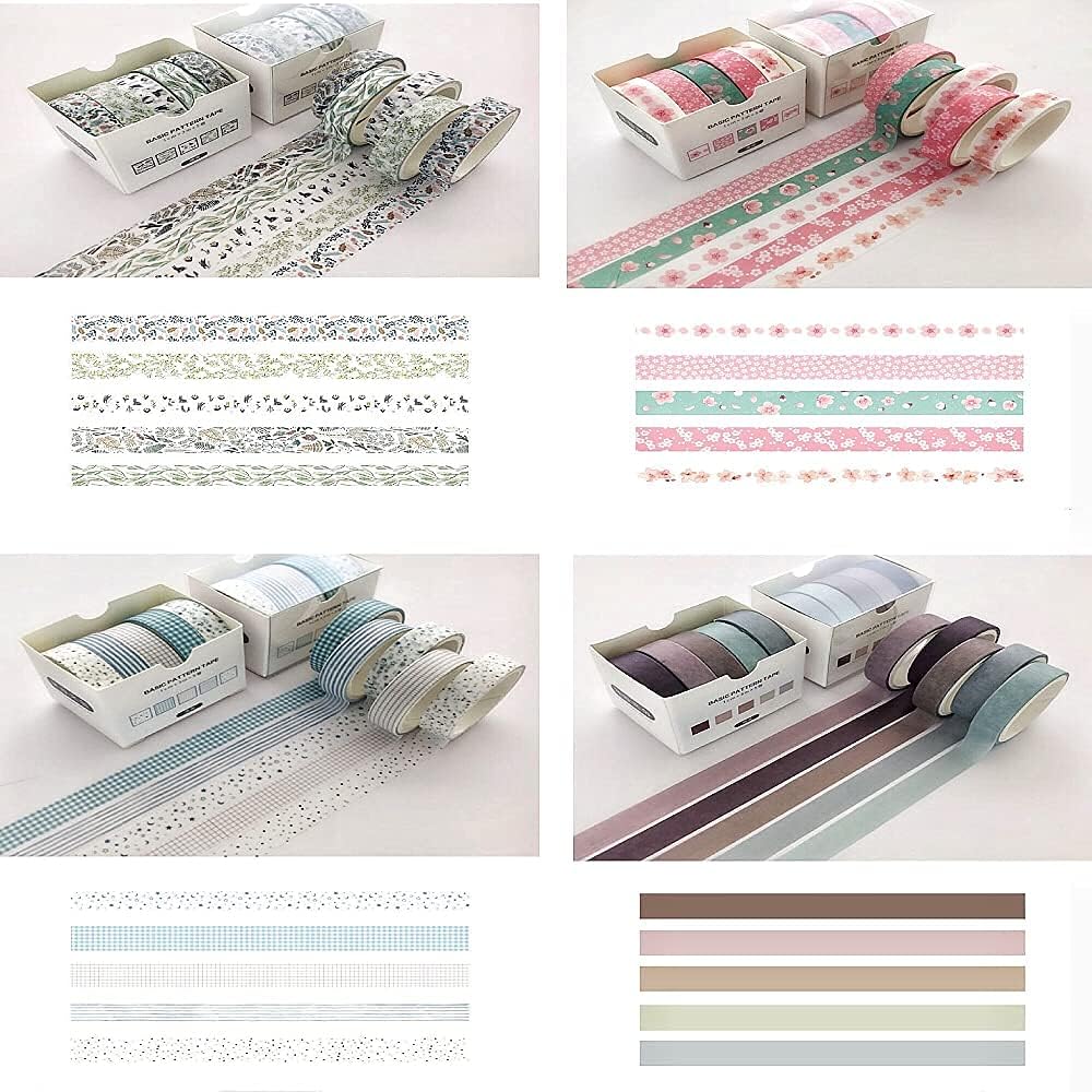 23 Rolls of Slim Washi Tape Dot Stickers Set, Masking Tape Decorative Paper Tapes 10mm 5mm Wide, Circle Round Stickers for Scrapbooking, DIY Arts Crafts, Journal, Planner, Notebooks : Arts, Crafts & Sewing