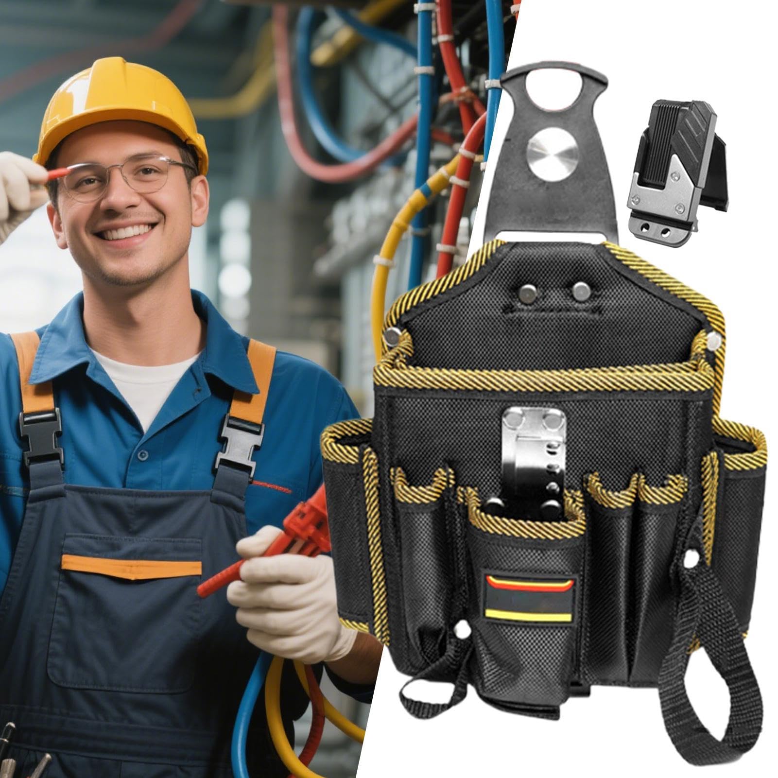 tasche multiple per tecnici, organizer per attrezzi, grande capacità, per lavoratori e adulti