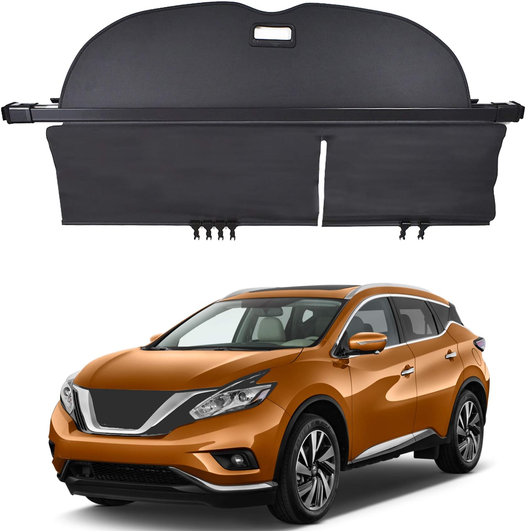 munirater Rear Cargo Cover Luggage Security Trunk Shield Replacement for 2015-2018 Nissan Murano