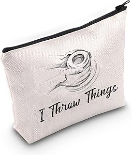 G2TUP Ceramic Artist Gift I Throw Things Makeup Bag Pottery Cosmetic Bag Pottery Lover Gift Pottery Artists Gift Pottery Student Graduation Zipper Travel Pouch
