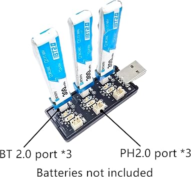 1S LiPo Battery USB 3.8V/4.35V Charger 6 Channel 1S LiHV Charger for EMAX Tinyhawk Blade Inductrix Tiny Whoop Inductrix FPV Plus Battery Micro betafpv bt2.0 JST-PH 2.0 mCX mCPX Connectors