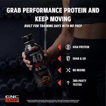 GNC AMP Wheybolic 40 - Chocolate - 14oz. (12 Bottles)