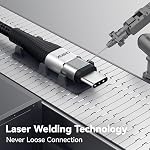 USB C à USB C Câble 15FT, 100W Chargement rapide USB Câble de chargeur C, cordon de charge rapide de type C extra long, USBC Corde de chargeur compatible avec iPhone 16/15/Pro/Plus/Pro Galaxie Max/Samsung S23/LG/Switch