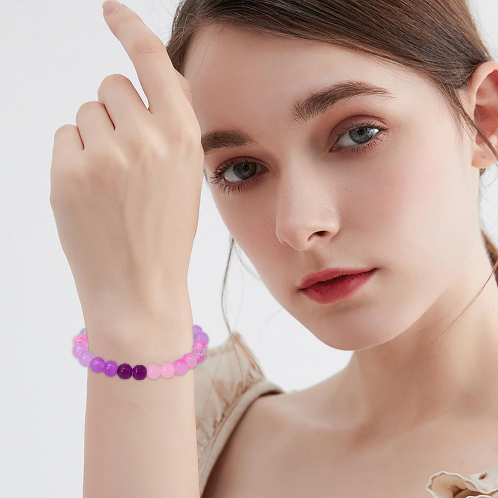 Perles pour Enfants - Kit De Loisirs Créatifs De Bijoux 24 Compartiments, Plastique Coloré pour Fabrication de Bracelet Collier, Cadeau pour Filles