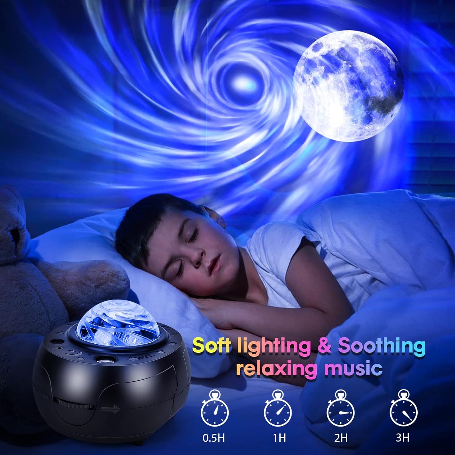 Star Projector, Galaxy Projector for Bedroom, 10 Space Planets Nebula Light for Kids Adults with Remote Control, Timer, Music, Ceiling Light Projector Home Theater Gaming Room Decor
