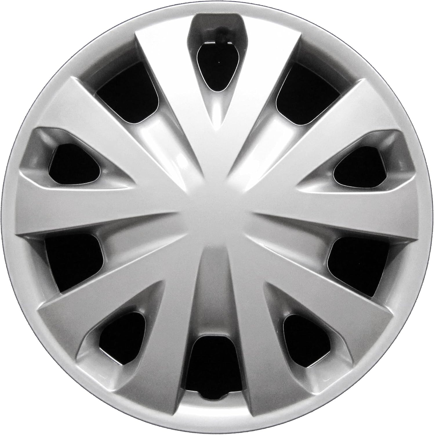Premium Replica Hubcap, Replacement for Nissan Versa 2012-2019, 15-inch Silver Wheel Cover, 1 Piece