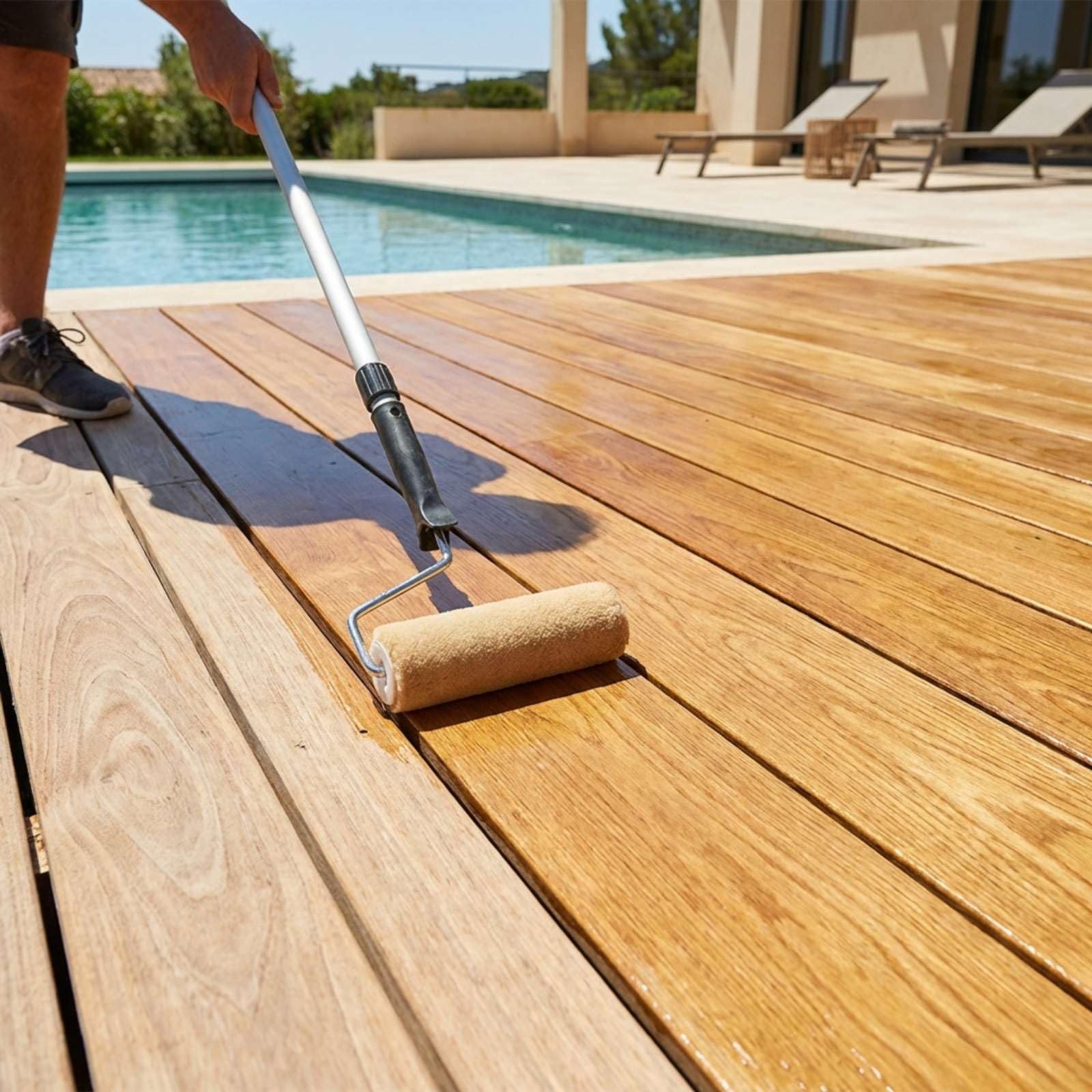 Vernis Bois Terrasse - Codeve Bois - 5L - Intérieur/extérieur - Pour La Protection De Votre Terrasse, Bord De Piscine Ou Caillebotis.