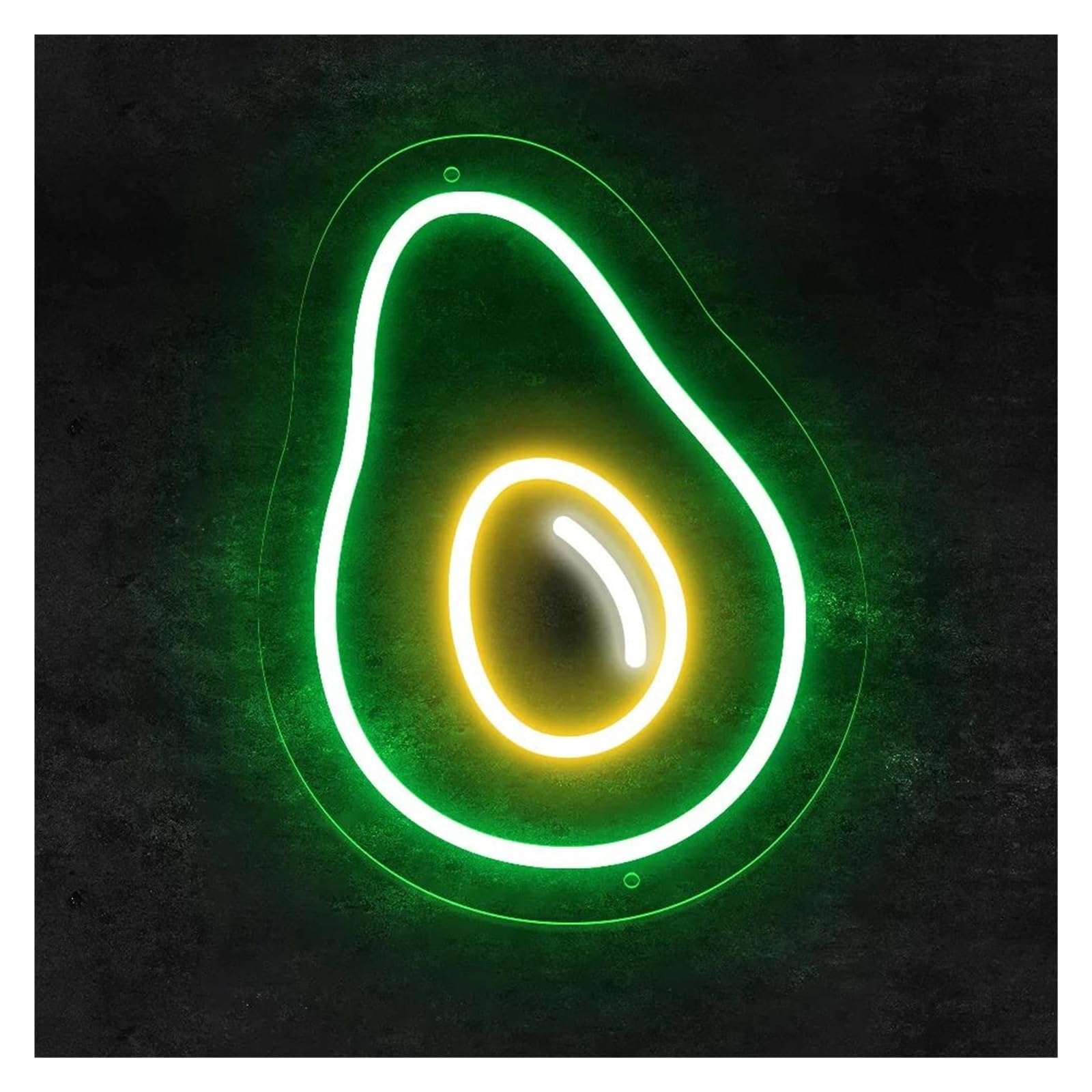 LEMST Signs Lamp Avocado Neon Sign USB Powered Adjustable Brightness Pear Neon Lights, Suitable for Shop Hanging Decor Signs(35X27.36cm)