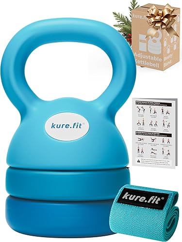 Pesa rusa ajustable  5 lb - 12 lb  Juego de pesas rusas para gimnasio en casa  entrenamientos de cuerpo completo, entrenamiento de fuerza, pérdida