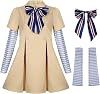 Girls Deluxe Horror Movie Halloween Costume, Child Cosplay Dress Up Outfit