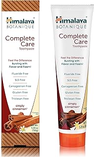Himalaya Botanique Complete Care Toothpaste, Herbal, Cinnamon Flavor, Fights Plaque, Freshens Breath, Fluoride Free,