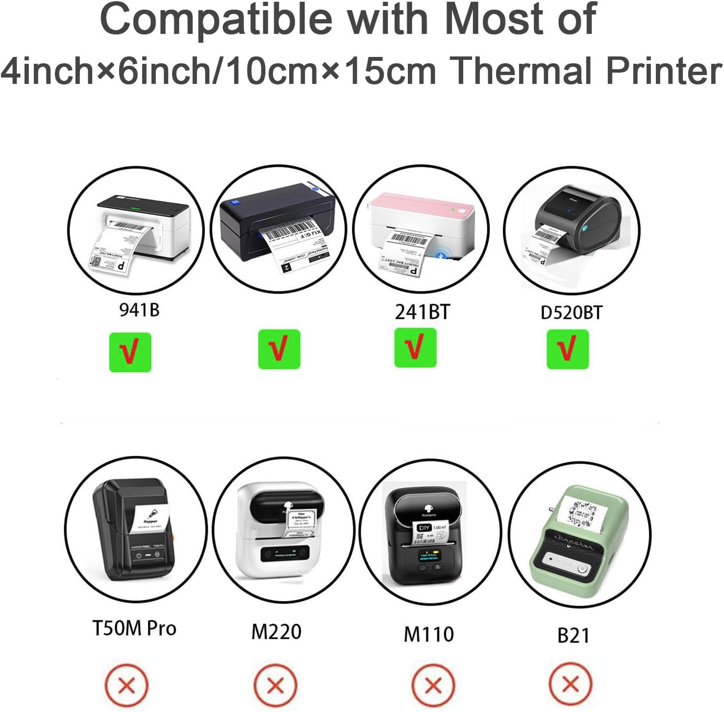 2 x 2 Round Thermal Labels, 2 inch Thermal Printer Labels Sticker for DIY Logo Design, Name Tag, Addressing, Food Labeling, Office Supplies, Shipping Thanks Card, 4 Color Purple, 500 PCS/Roll - Image 3