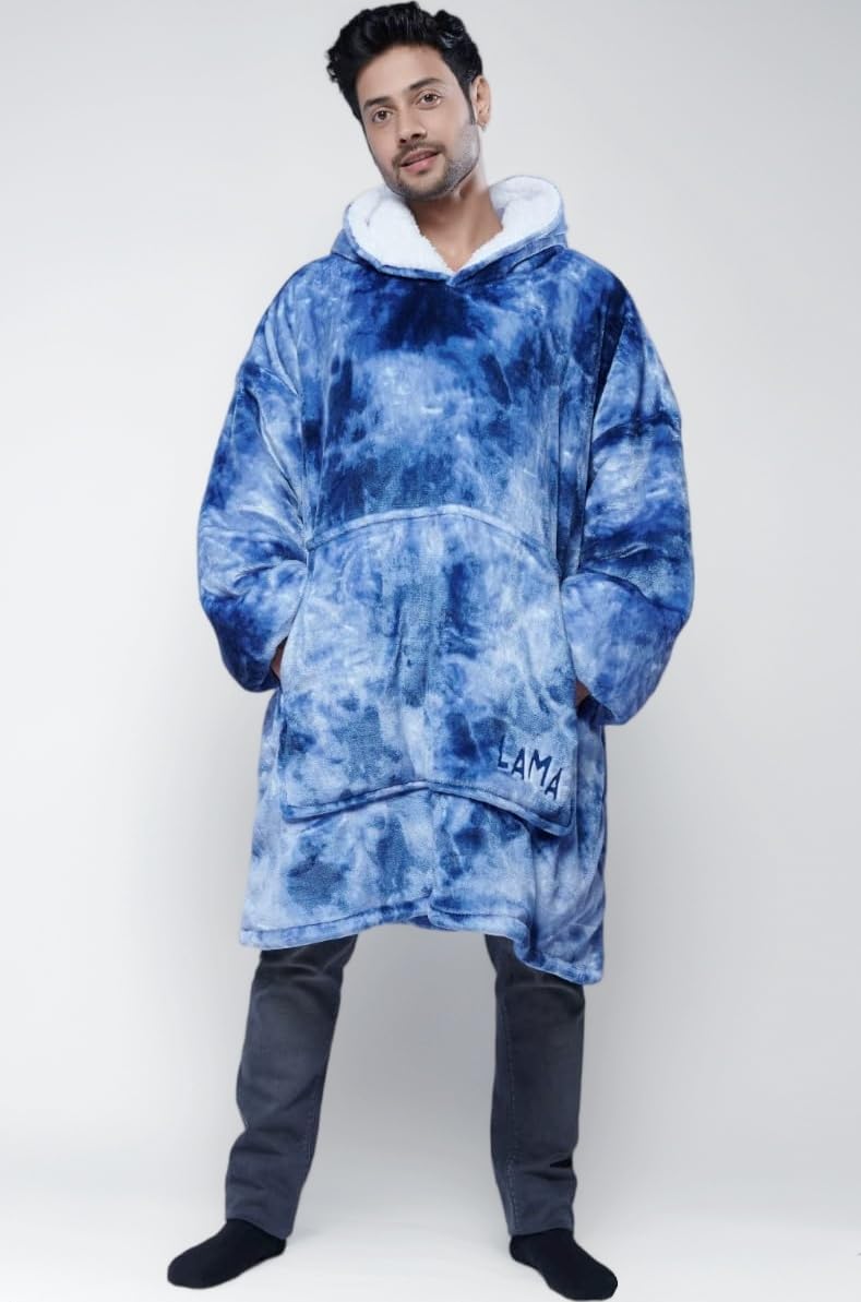 LAMA STORE Wearable Sherpa Blanket Hoodies for Women & Men | Thick & Warm, Oversized Hoodie Blanket with Large Front Pockets