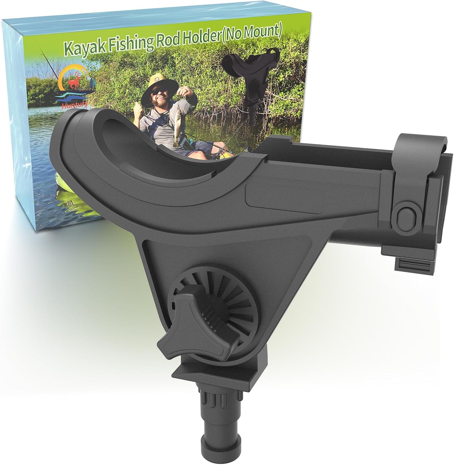 Fishing Rod Holder – No Mount Included, Compatible with Scotty Accessories, Quick-Release Strap for Spinning & Baitcaster Rods, Ideal for Kayaks, Canoes, and Small Boats Fishing Rod Holder – No Mount Included, Compatible with Scotty Accessories, Quick-Release Strap for Spinning & Baitcaster Rods, Ideal for Kayaks, Canoes, and Small Boats