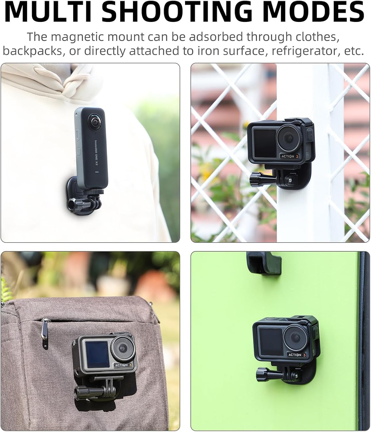 Magnetic Neck Mount for DJI Osmo Action 5 Pro, Quick Release POV Magnetic Chest Mount, with Adjustable Neck Strap Lanyards, for Go pro Hero13/12/11/10/9/8, for Insta360 X5/X4 Ace Pro Accessories