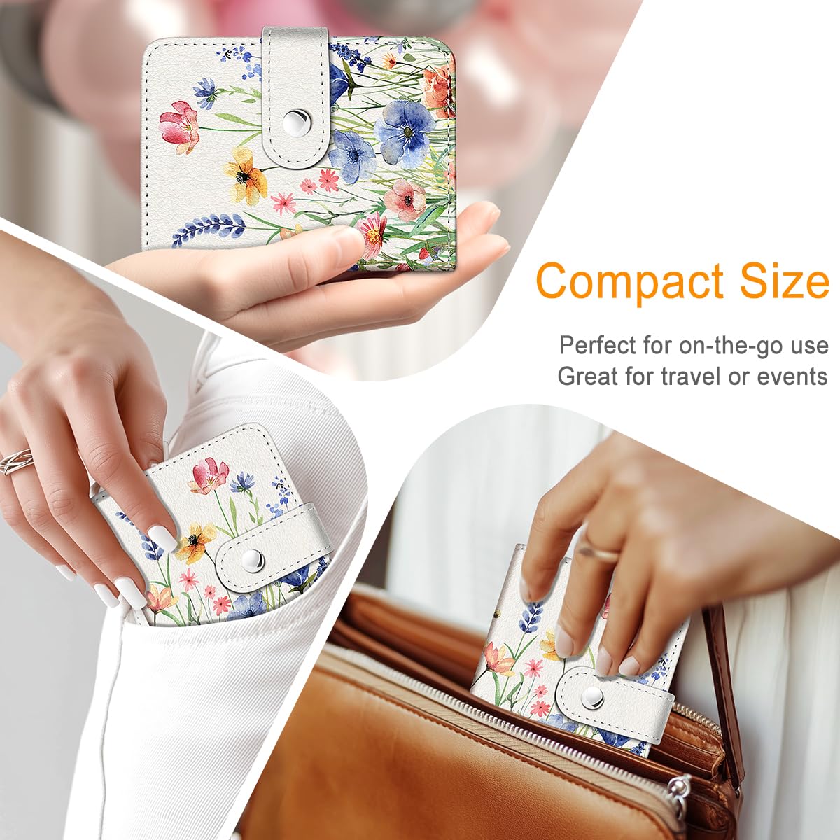Album fotografico vintage floreale per film da 5 x 7,6 cm, 56 tasche, mini album carini per fotocamere istantanee Polaroid Fujifilm Instax Mini, supporti per foto Kpop