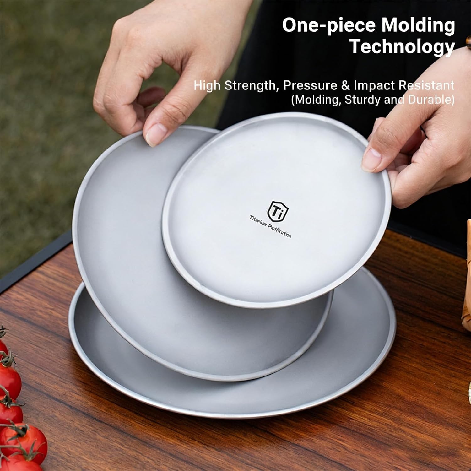 Weight Premium Stainless Steel Plate for Outdoor Activity Camping Hiking Picnics Camp Tableware Safe Food Camping Tableware Hiking
