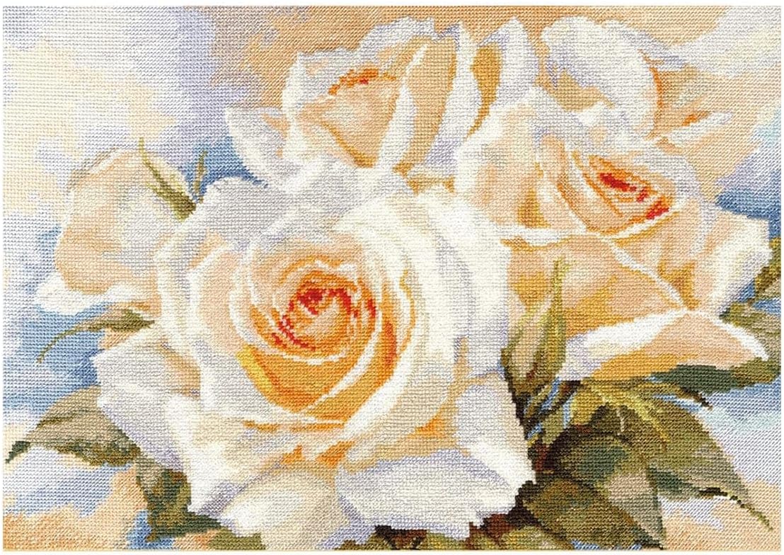 Alisa White Roses Cross Stitch Kit