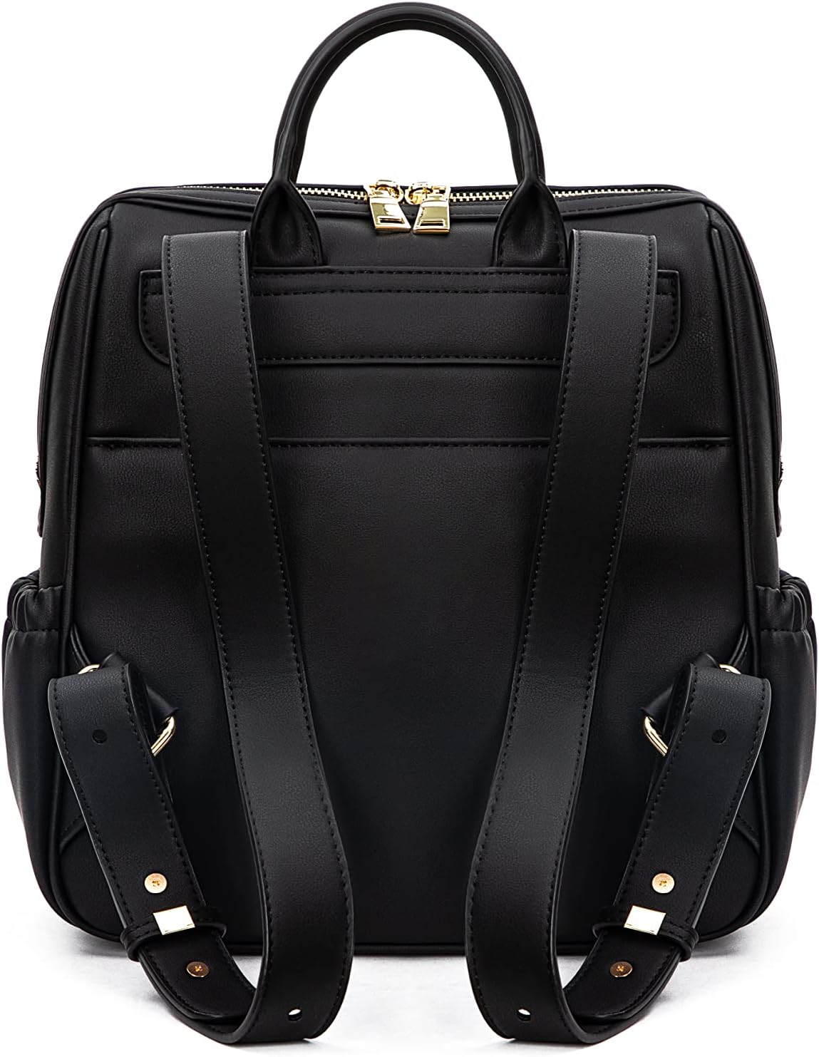 YUUMA Mini Diaper Bag Backpack | Women & Moms | Small Vegan Leather Backpack Purse | Lightweight & Compact (Onyx) - Image 3