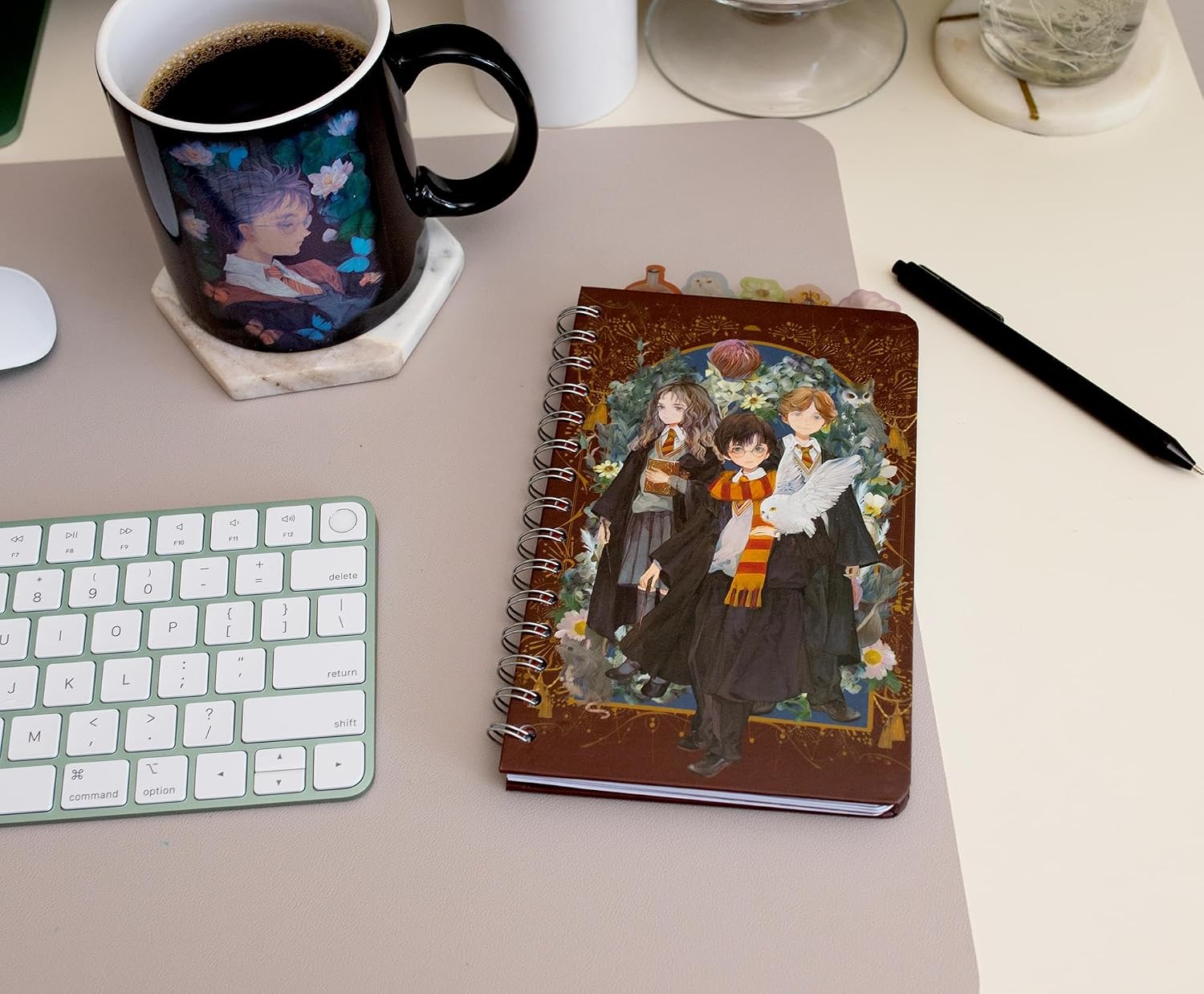 Harry Potter Anime Hogwarts 75-Page Spiral Notebook | Bound Sketchbook Journal | 8 x 5 Inches