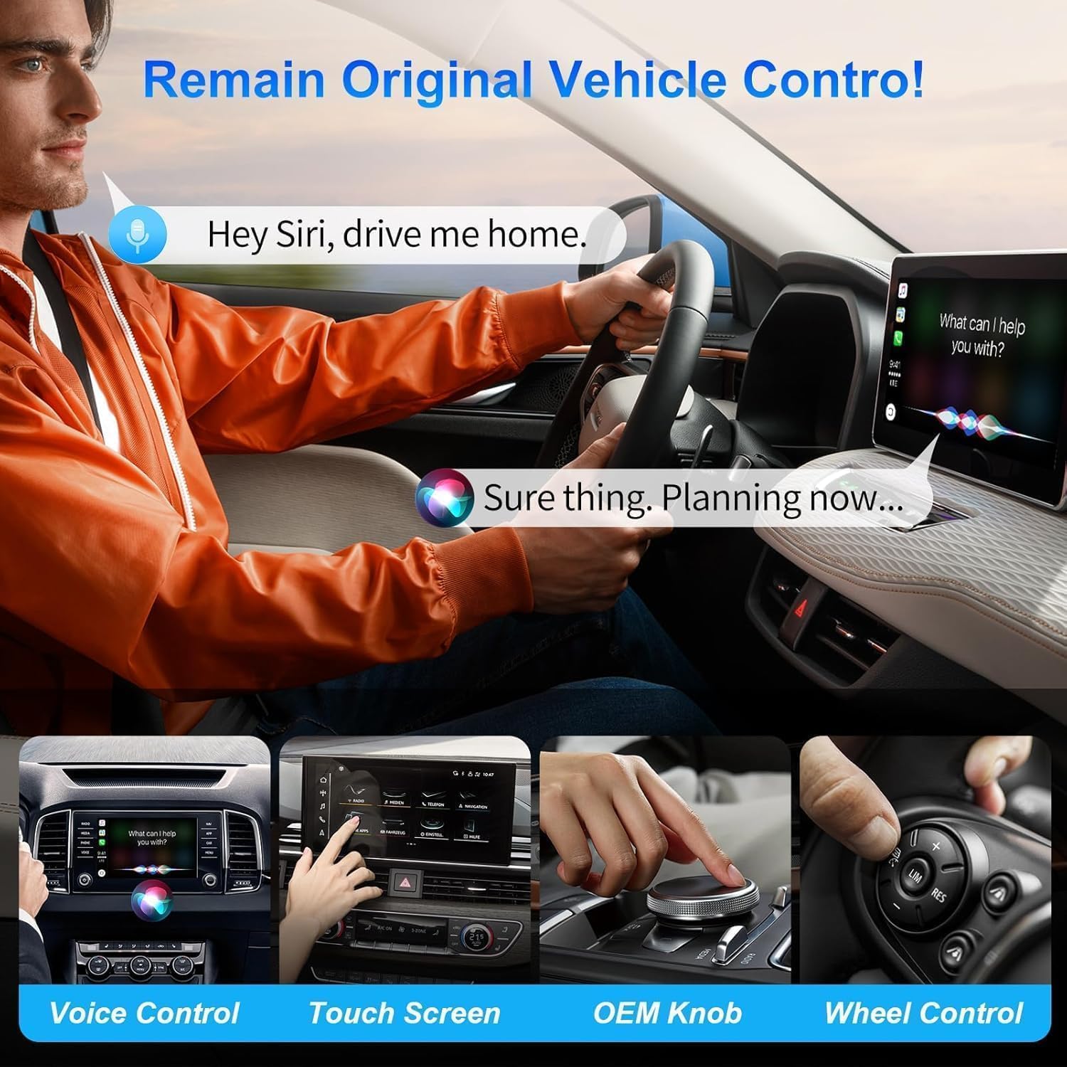 Ai Magic Box for Streaming Netflix/YouTube/TikTok, Wireless CarPlay Adapter Dongle Support TF Card for OEM Wired Car Play & Android Auto Cars Ai Box Carplay