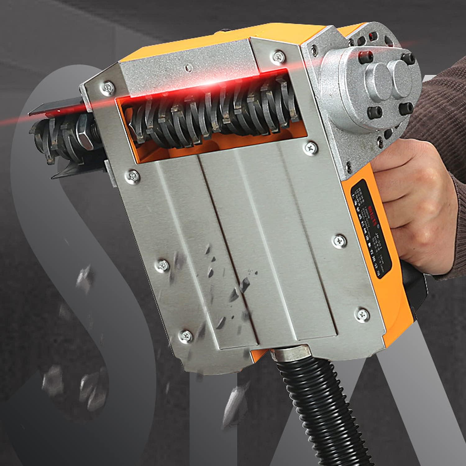 1880W Electric Wall Planer Max.4000R/Min Wall Planing Machine Double Haddle for Old Wall Renovation Flattening Power Tool