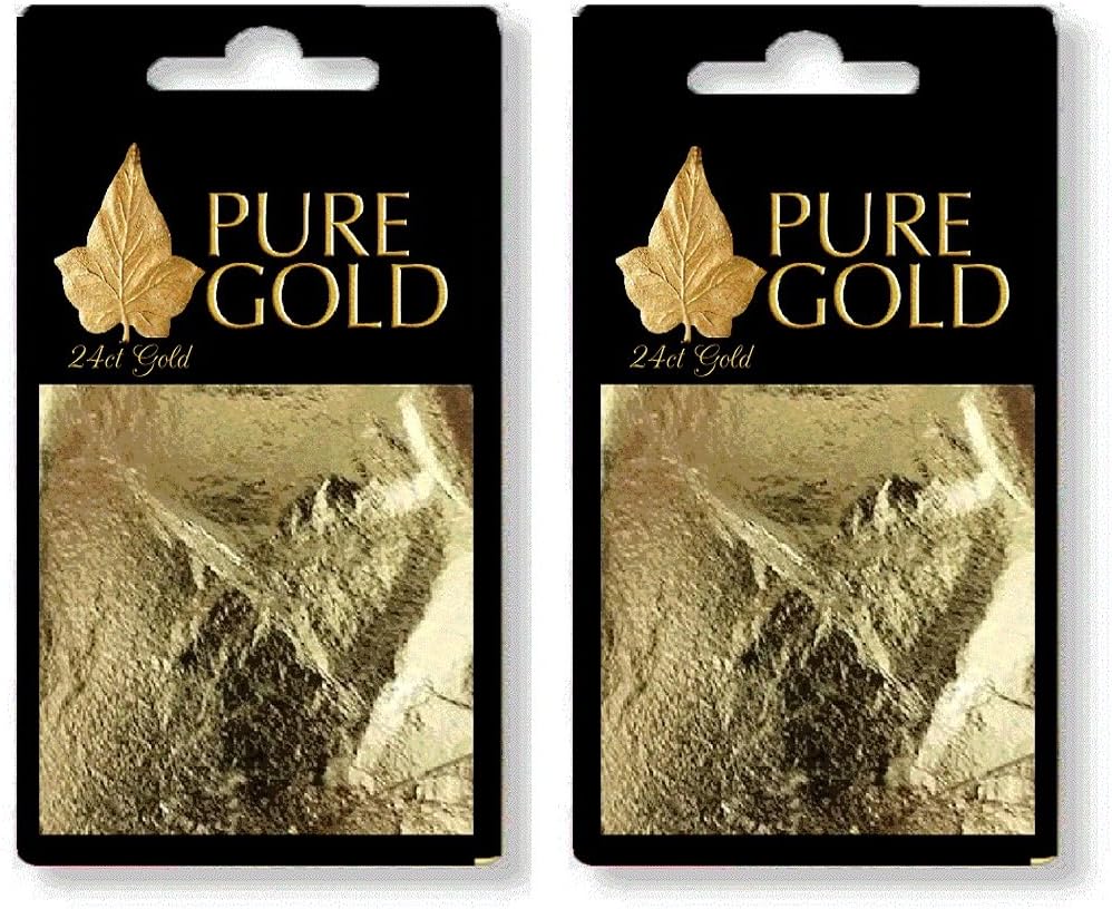 Imitation 24CT Gold Leaf Sheets on base - 20 Sheets