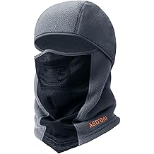 AstroAI Balaclava Ski Mask Winter Fleece Thermal Face Mask Cover for Men Women Warmer Windproof Breathable, Cold Weather Gear for Skiing, Outdoor Work, Motorcycling, Snowboarding, Gray-L, 23"-24.5"