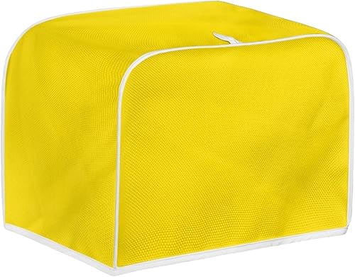 Miniatura 2 de TOADDMOS Cubierta amarilla para tostadora, bolsa universal de almacenamiento de polvo para tostadora de pan de 2 rebanadas, cubierta para