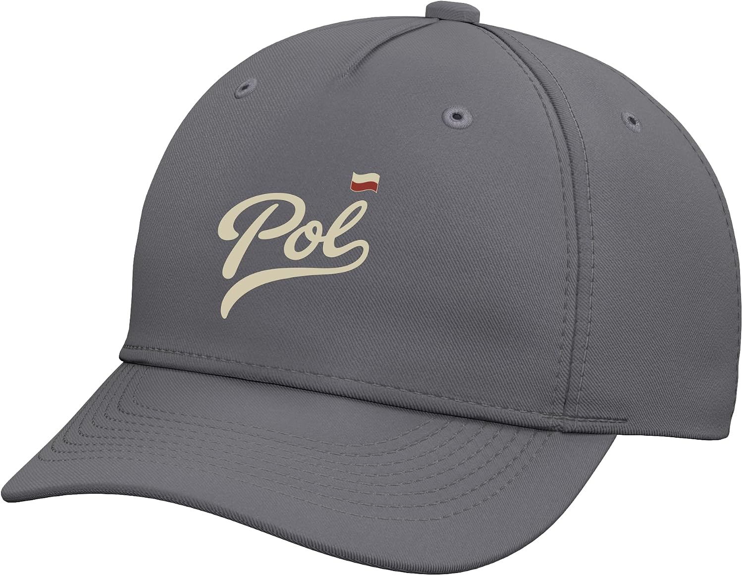 Poland Polska Vintage Script Fan Adjustable Baseball Hat