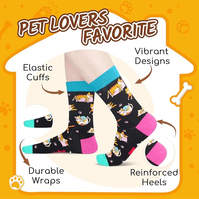 HAPPYPOP Medias Divertidas de Animales para Hombre y Mujer miniatura 4