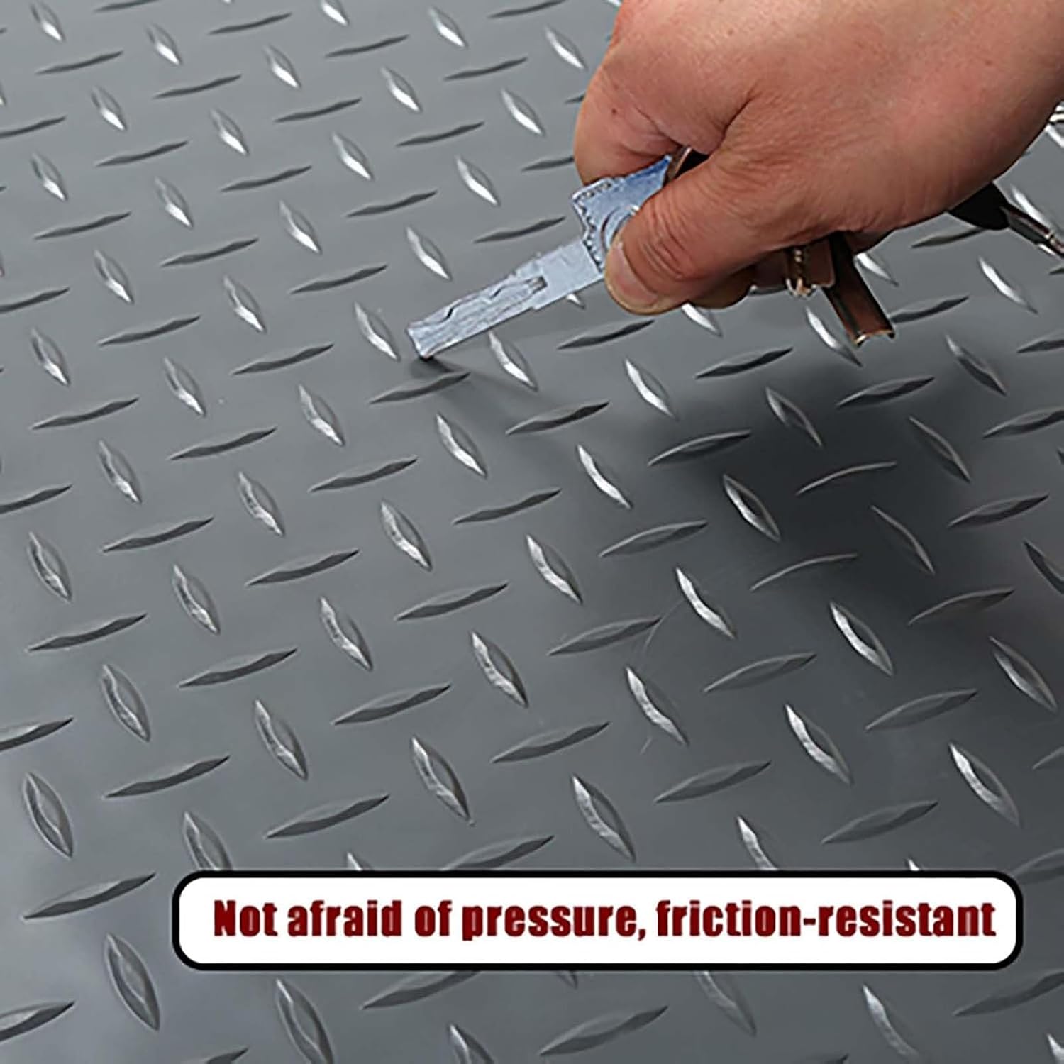 1.5mm Thick Non-Slip Rubber Garage Floor Mat - Water & Stain Resistant PVC - Durable Garage, Warehouse, Gym Flooring - 1.5x17m Size for Ultimate Protection,1.5×17m