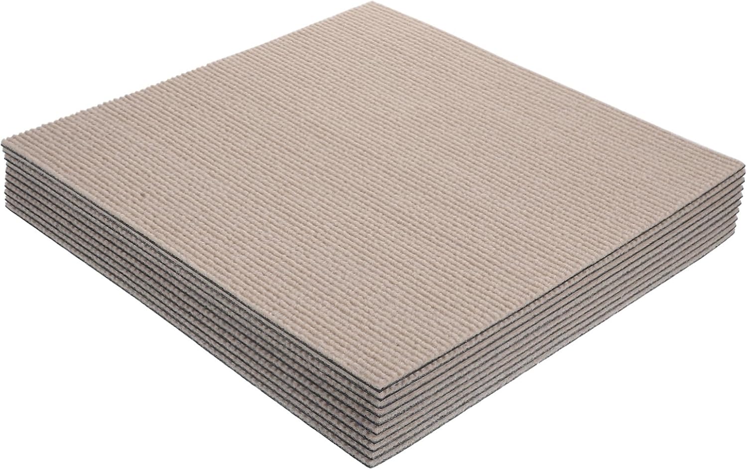 10pcs Non- Self-Adhesive Carpet Floor Tiles Easy Peel and Stick Design for Bedroom and Living Room
