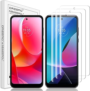 (3 Pack) Orzero Compatible for Motorola Moto G Play 2023, G Power 2022 Tempered Glass Screen Protector, 2.5D Arc Edges 9H High Definition Anti-Scratch Bubble-Free (Lifetime Replacement)