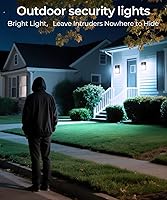 Vista 7 de CINOTON Luz LED de Pared de 30W con Sensor de Anochecer a Amanecer, 3600LM, 5000K Luz de Día [120Vac] Luces de Pared Exteriores IP65 Impermeables