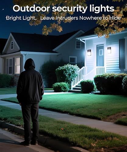 Miniatura 7 de CINOTON Paquete de luz LED de pared de 30 W con sensor de anochecer a amanecer, 3600 lúmenes, 5000 K luz diurna 120 vac luces de pared para