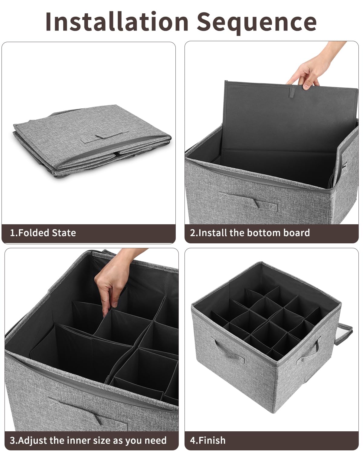 Organizzatore Scarpe Pieghevole - Per 16 Paia, Trasparente, Salvaspazio, Con Maniglie Rinforzate