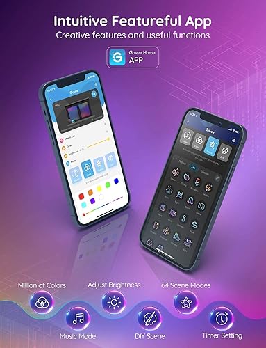 Vista 15 de Tira de luces LED WiFi inteligente funciona con Alexa, Google Home; 16.4 pies, 32.8 pies; 5050 LED, 16 millones de colores, aplicación de teléfono