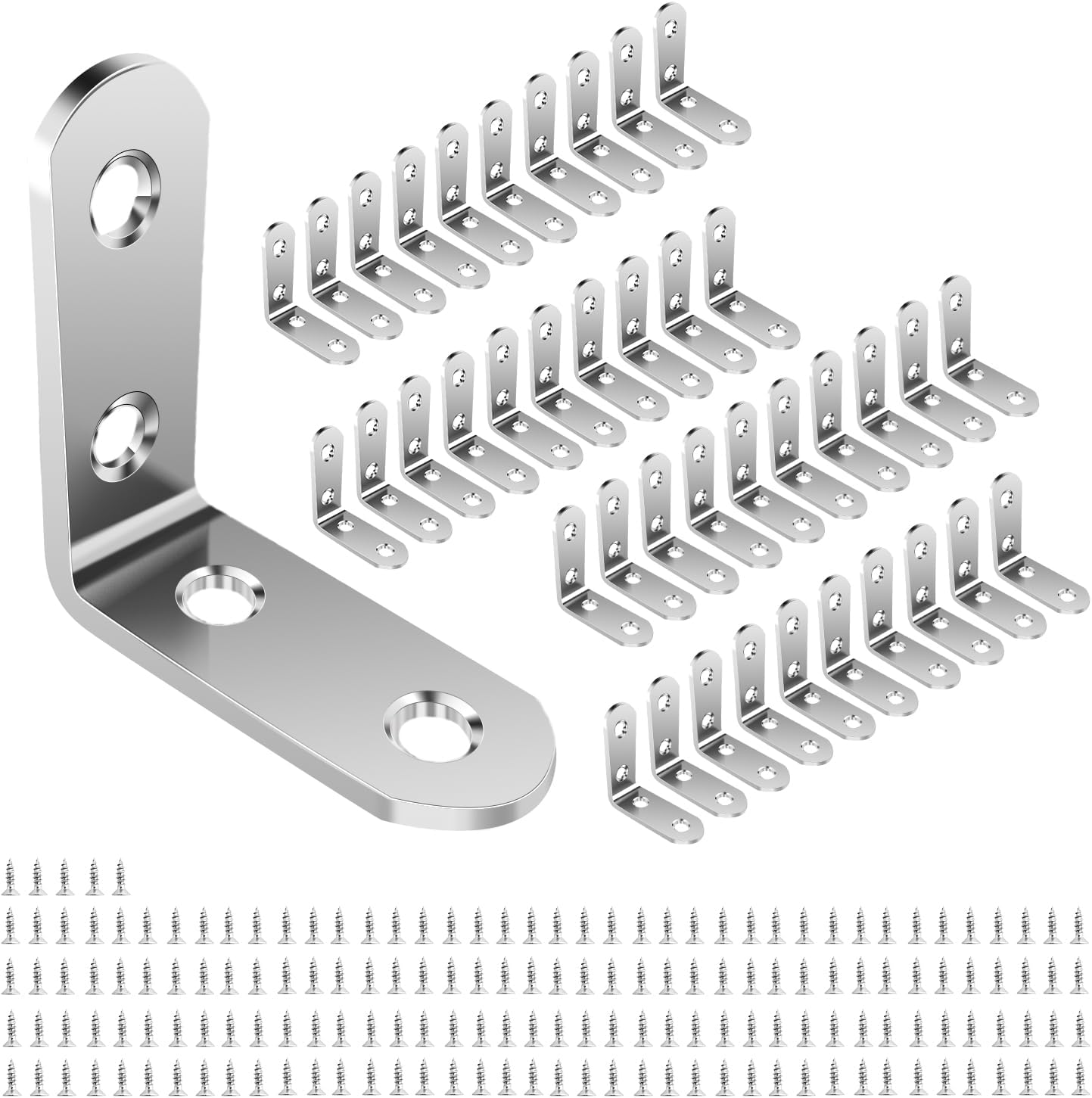 Riisoyu L-Winkel Verbinder 275mm - 4 Stück Metallwinkel Schwarz