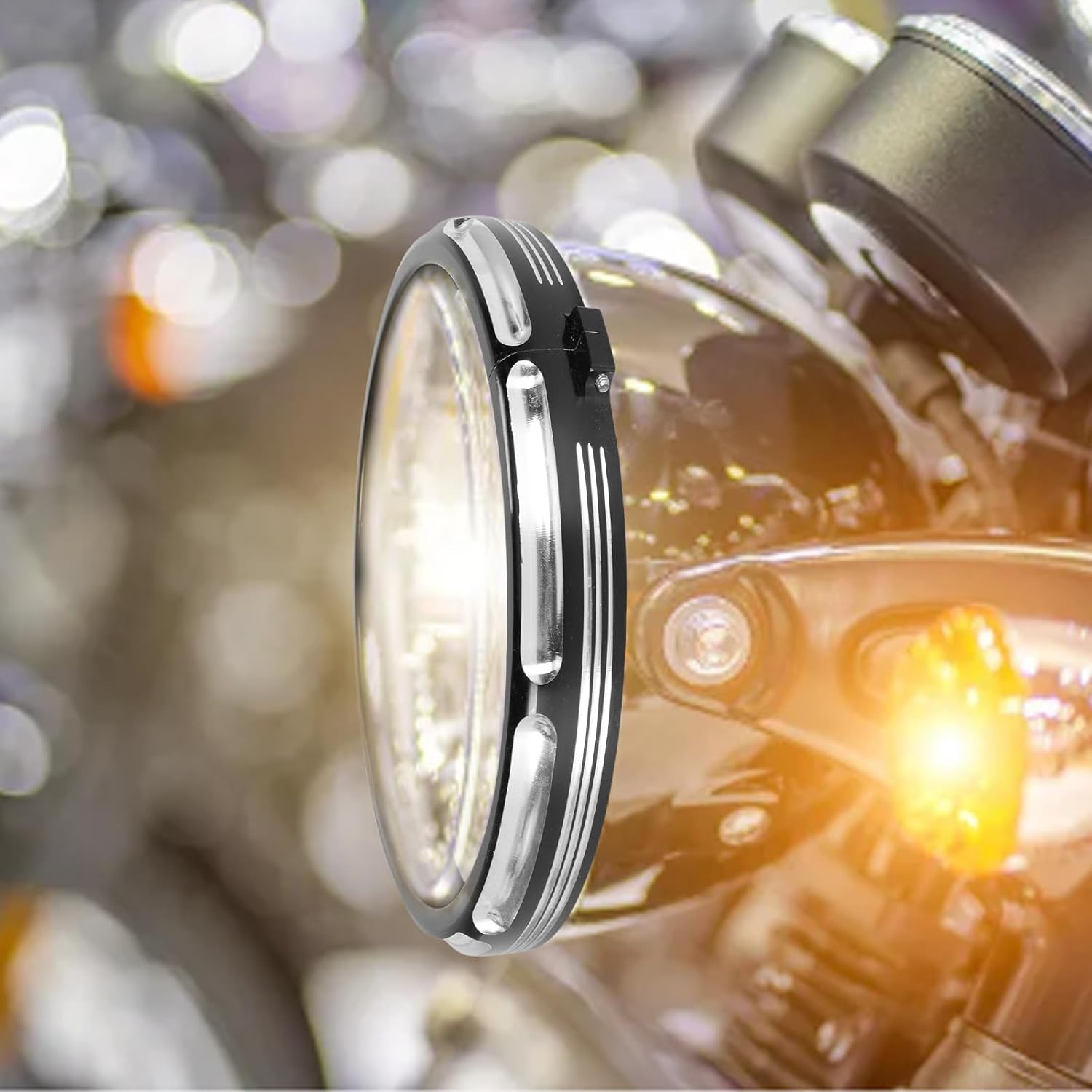 7インチのヘッドライトリングアルミニウムヘッドランプカバー